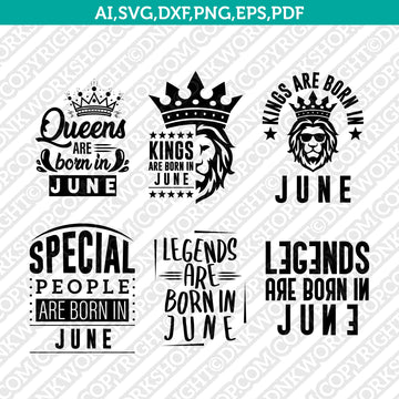 June birthday SVG cut file design