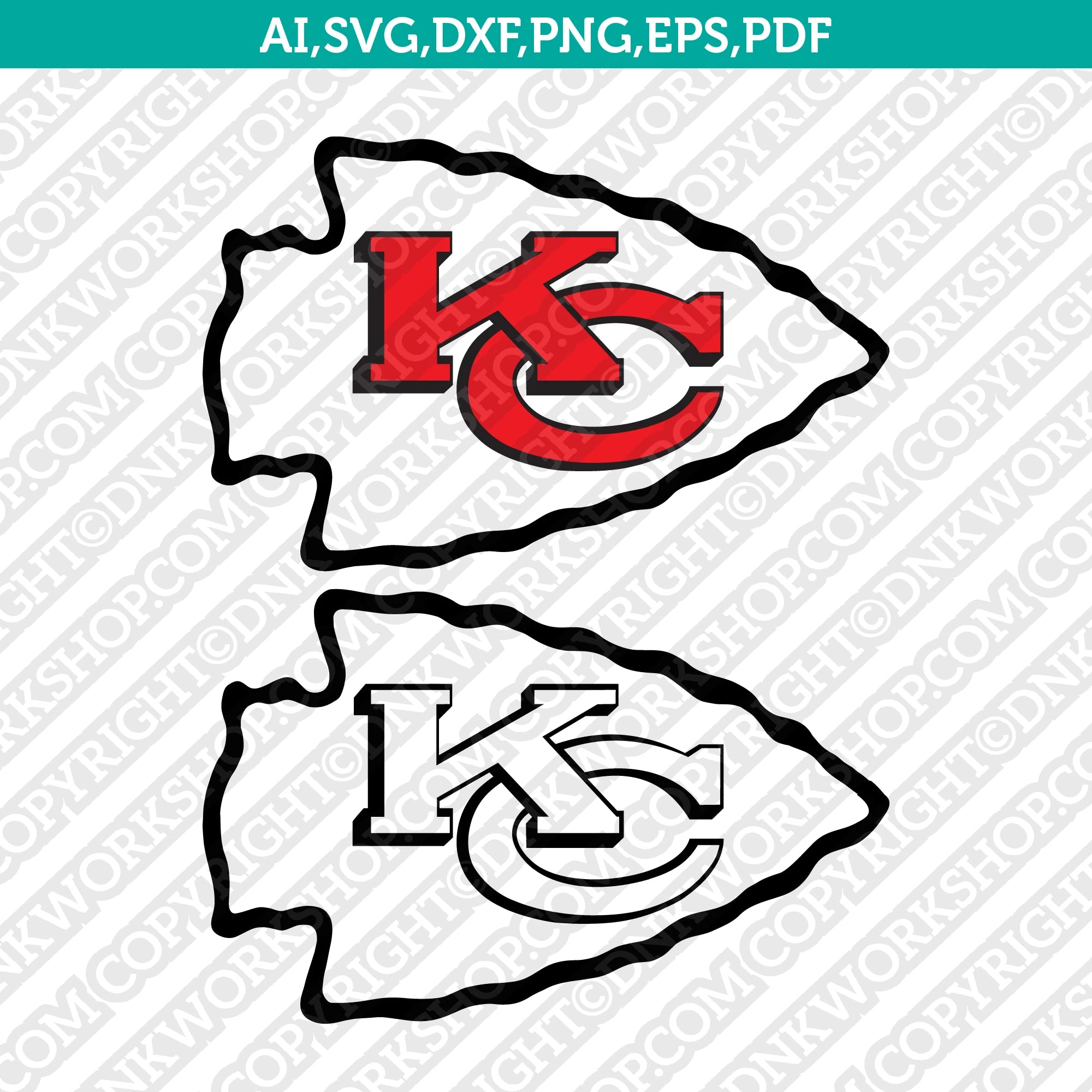 Kansas City Chiefs Logo SVG Cut File Cricut Clipart Dxf Eps Png Silhou – DNKWorkshop for Kansas City Chiefs Logo Images Printable Free