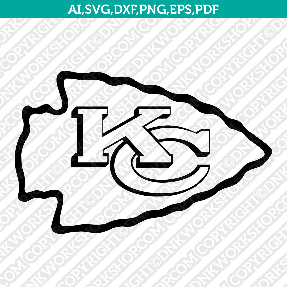 Kansas City Chiefs Logo SVG Cut File Cricut Clipart Dxf Eps Png Silhou ...