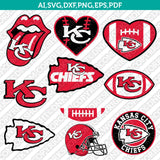 Kansas City Chiefs SVG Bundle – NFL Football Logo Vector Cricut