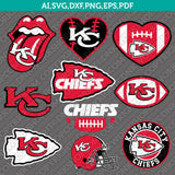 Kansas City Chiefs SVG Bundle – NFL Football Logo Vector Cricut