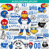 Kansas Jayhawks Logo SVG Bundle | NCAA College Vector Cricut
