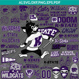 Kansas State Wildcats Logo SVG Bundle | NCAA College Vector Cricut