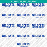 Kentucky Wildcats Logo SVG Bundle | NCAA College Vector Cricut