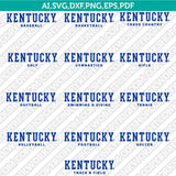 Kentucky Wildcats Logo SVG Bundle | NCAA College Vector Cricut