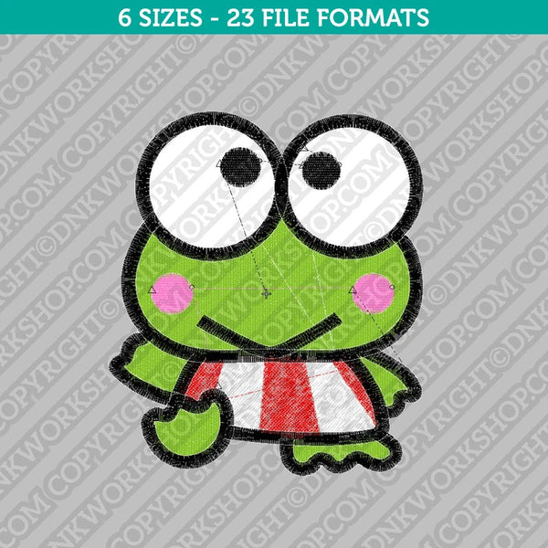 Keroppi Machine Embroidery Design - 6 Sizes - INSTANT DOWNLOAD
