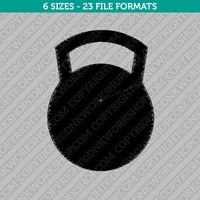 Kettlebell Crossfit Weight  Gym Embroidery Design - 6 Sizes - INSTANT DOWNLOAD