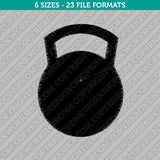 Kettlebell Crossfit Weight  Gym Embroidery Design - 6 Sizes - INSTANT DOWNLOAD
