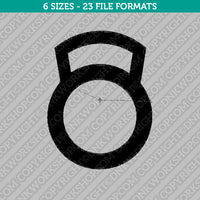 Kettlebell Crossfit Weight Gym Monogram Frame Embroidery Design - 6 Sizes - INSTANT DOWNLOAD