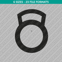 Kettlebell Crossfit Weight Gym Monogram Frame Embroidery Design - 6 Sizes - INSTANT DOWNLOAD