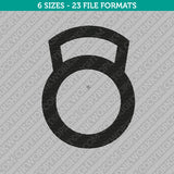 Kettlebell Crossfit Weight Gym Monogram Frame Embroidery Design - 6 Sizes - INSTANT DOWNLOAD