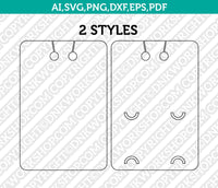 Keychain Display Cards Template SVG Keychain Packaging with Business Card slot Cricut Cut File