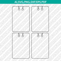 Keychain Display Cards Template SVG Keychain Packaging with Business Card slot Cricut Cut File