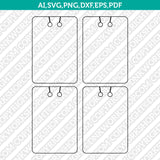 Keychain Display Cards Template SVG Keychain Packaging with Business Card slot Cricut Cut File