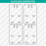 Keychain Display Cards Template SVG Keychain Packaging with Business Card slot Cricut Cut File