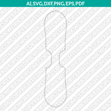 Keychain Template SVG Laser Cut File Cricut Clipart Dxf Eps Png Silhouette Cameo