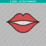 Kiss Lips Embroidery Design - 6 Sizes - INSTANT DOWNLOAD