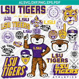 LSU Tigers Logo SVG Bundle | NCAA College Vector Cricut