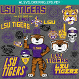LSU Tigers Logo SVG Bundle | NCAA College Vector Cricut