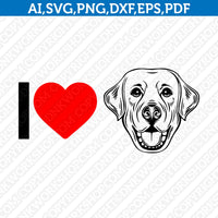 Labrador Retriever Dog Breed SVG Cricut Cut File Silhouette Cameo Clipart Png Eps Dxf Vector