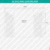 Gate Fold Wedding Invitation Template SVG Laser Cut File Vector Cricut Silhouette Cameo Clipart Png Dxf Eps