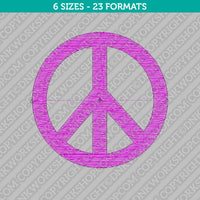Cute Peace Sign Embroidery Design - 6 Sizes - INSTANT DOWNLOAD