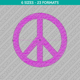 Cute Peace Sign Embroidery Design - 6 Sizes - INSTANT DOWNLOAD
