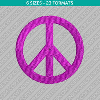 Cute Peace Sign Embroidery Design - 6 Sizes - INSTANT DOWNLOAD