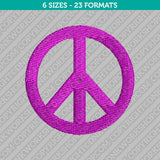 Cute Peace Sign Embroidery Design - 6 Sizes - INSTANT DOWNLOAD