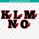 Ladybug Number Font Alphabet SVG Vector Cricut Silhouette PNG