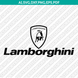 Lamborghini Logo SVG Silhouette Cameo Cricut Cut File Vector Png Eps Dxf