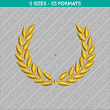 Laurel Wreath Embroidery Design - 5 Sizes - INSTANT DOWNLOAD