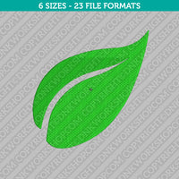 Leaf Machine Embroidery Design - 6 Sizes - INSTANT DOWNLOAD