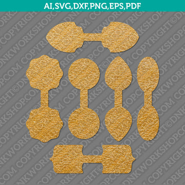 Leather Keychain Key Fob Templates SVG