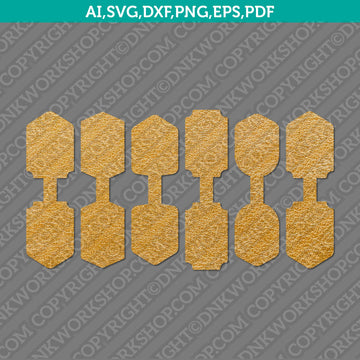 Leather Keychain Key Fob Templates SVG