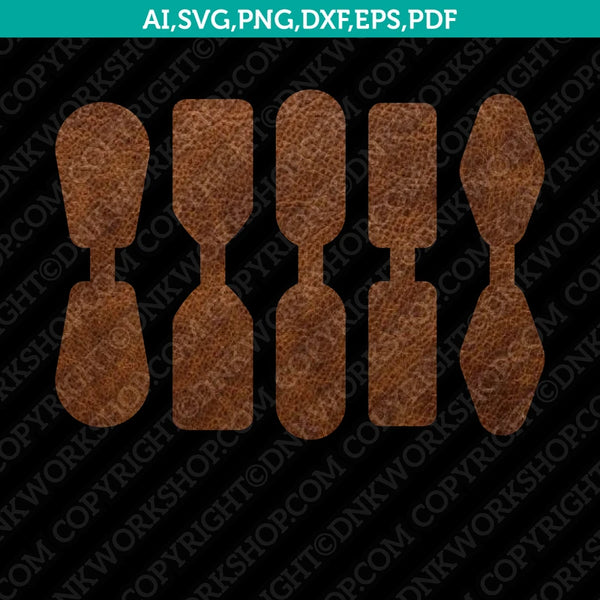 Leather Keychain Key Fob Templates SVG Vector Silhouette Cameo Cricut Laser Cut File Clipart Png Dxf Eps