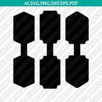 Leather Keychain Key Fob Templates SVG2 Vector Silhouette Cameo Cricut Laser Cut File Clipart Png Dxf Eps