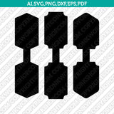 Leather Keychain Key Fob Templates SVG2 Vector Silhouette Cameo Cricut Laser Cut File Clipart Png Dxf Eps