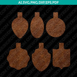 Leather Keychain Key Fob Templates SVG3 Vector Silhouette Cameo Cricut Laser Cut File Clipart Png Dxf Eps