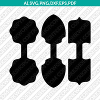 Leather Keychain Key Fob Templates SVG3 Vector Silhouette Cameo Cricut Laser Cut File Clipart Png Dxf Eps