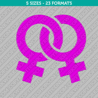 Lesbian Female Homosexual Embroidery Design - 5 Sizes - INSTANT DOWNLOAD