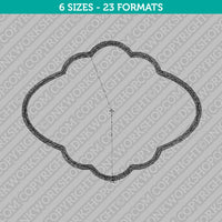 Lines Frame Swirls Boutique Border Embroidery Design - 6 Sizes - INSTANT DOWNLOAD