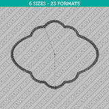 Lines Frame Swirls Boutique Border Embroidery Design - 6 Sizes - INSTANT DOWNLOAD
