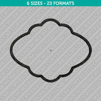 Lines Frame Swirls Boutique Border Embroidery Design - 6 Sizes - INSTANT DOWNLOAD