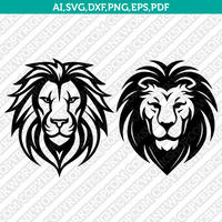 Lion Head SVG Mascot Cut File Cricut Clipart Silhouette Png