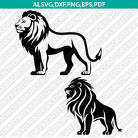 Lion SVG Mascot Cut File Cricut Clipart Silhouette Png