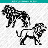 Lion SVG Mascot Cut File Cricut Clipart Silhouette Png