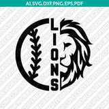 Lions Baseball SVG Vector Silhouette Cameo Cricut Cut File Clipart Eps Png Dxf