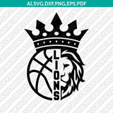 Lions Basketball SVG Vector Silhouette Cameo Cricut Cut File Clipart Eps Png Dxf