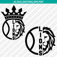 Lions Tennis Ball SVG Vector Silhouette Cameo Cricut Cut File Clipart Eps Png Dxf